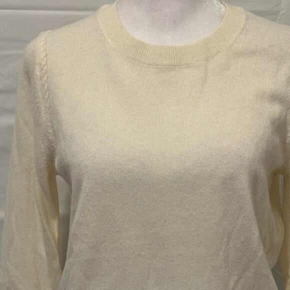 Banana Republic BR Wool Cream Sweater Knit Rope Accent size S Filpucci Italian - Picture 2 of 10